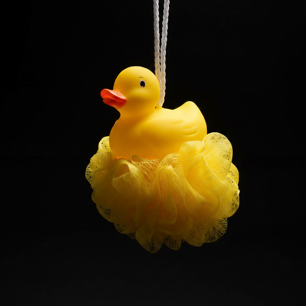 Gelber Enten-Duschschwamm