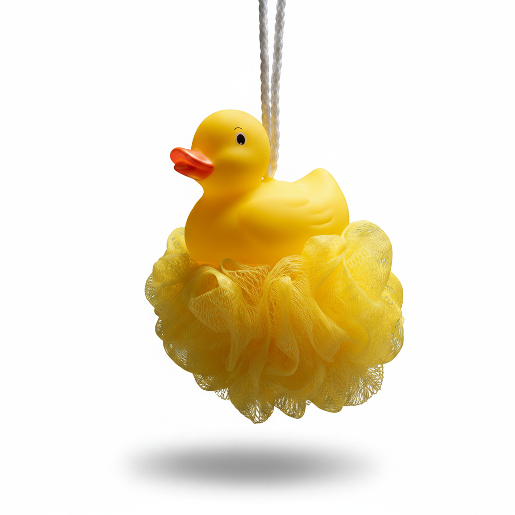 Gelber Enten-Duschschwamm