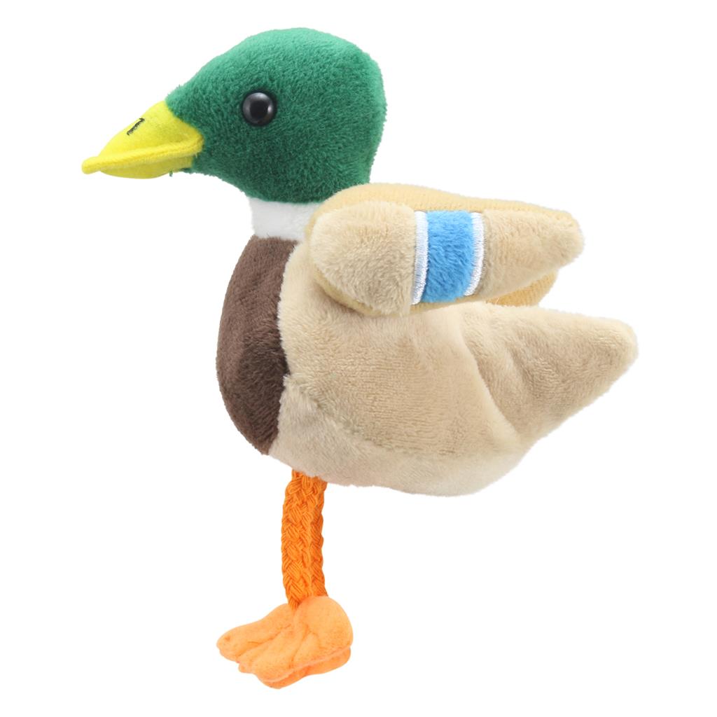 Peluche Canard colvert – Marionnette à doigts