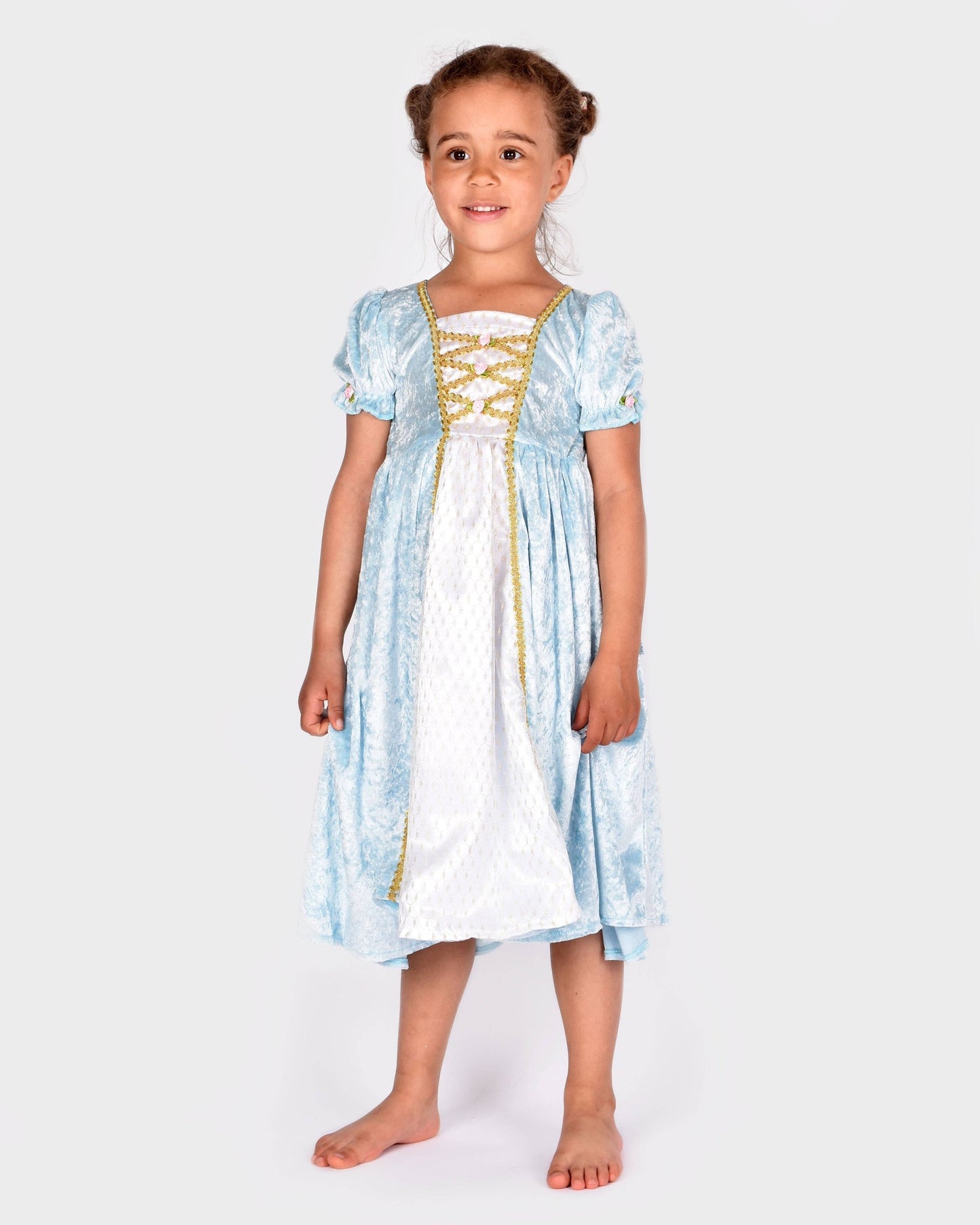 Light blue velvet princess dress size 122-128 cm 6-8 years