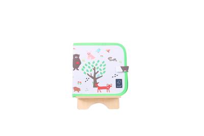 Jaq Jaq Bird: DOODLE IT & GO FORÊT 20x20cm, cahier ardoise, effaçable, 3+