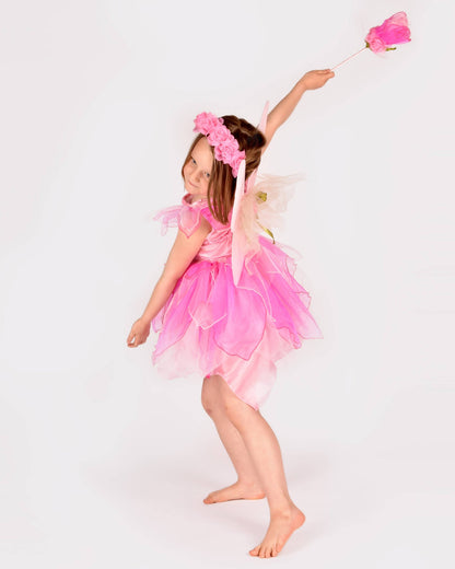 Fairy dress with wings+tiara+wand 122-128 cm 6-8 years
