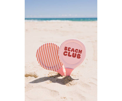 Neopren-Strandschläger Stripes Bloom & Blush mit Ball