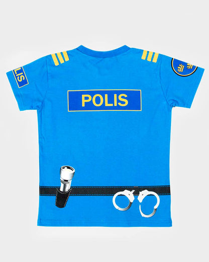 T-Shirt Polizei aus Bio-Baumwolle 98-104 cm 2-4 Jahre