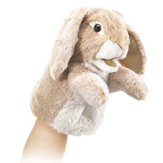 Marionnette à main Petit lapin à oreilles suspendues 2944/ Little Lopeared Rabbit Folkmanis réaliste