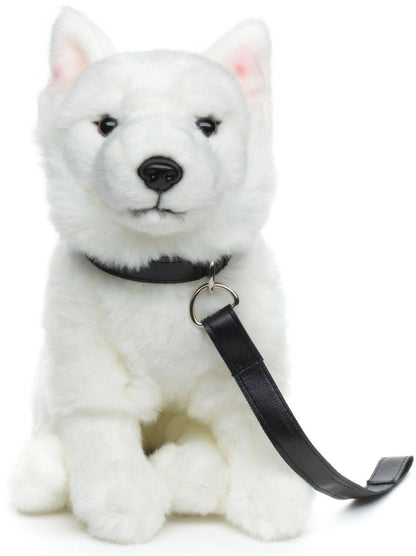 Peluche Chiot berger suisse assis avec laisse