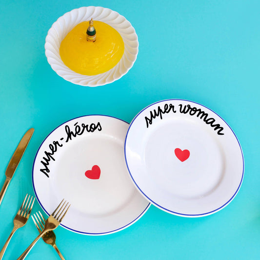 Assiette LA FAMILLE S'ÉCLATE - Super-Héros