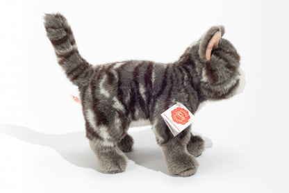 Peluche Chat Debout Gris Tigré - Teddy Hermann