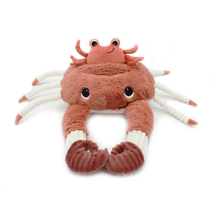 Peluche Ptipotos Maman et Bébé Crabe - Terracotta
