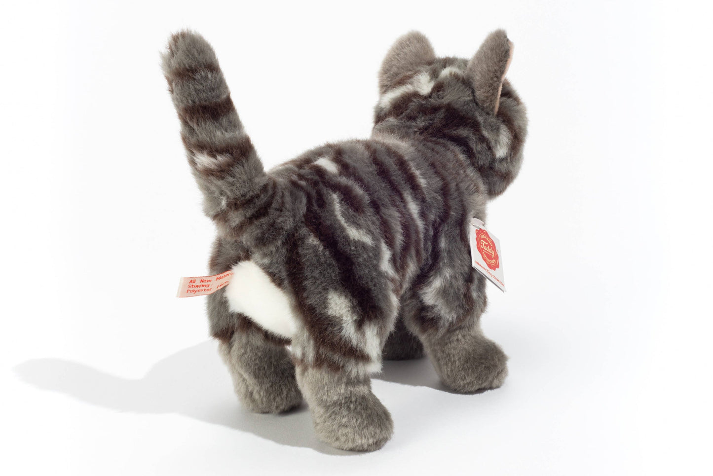 Peluche Chat Debout Gris Tigré - Teddy Hermann