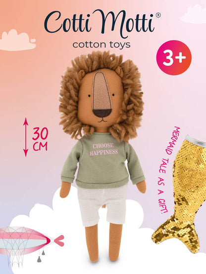 Simon der Löwe Plüschtier: Set aus grünem T-Shirt und Meerjungfrauenschwanz