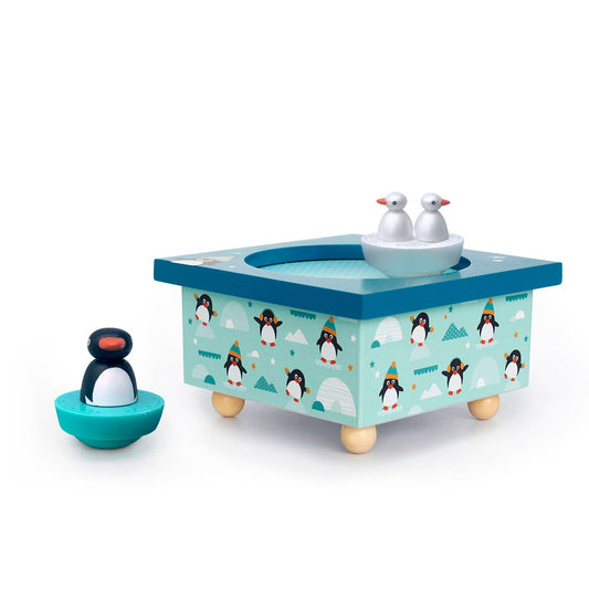 Dancing Penguins Music Box