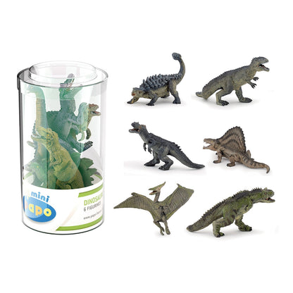 Figurine Mini PLUS Dinosaures Lot 2, 6 pièces