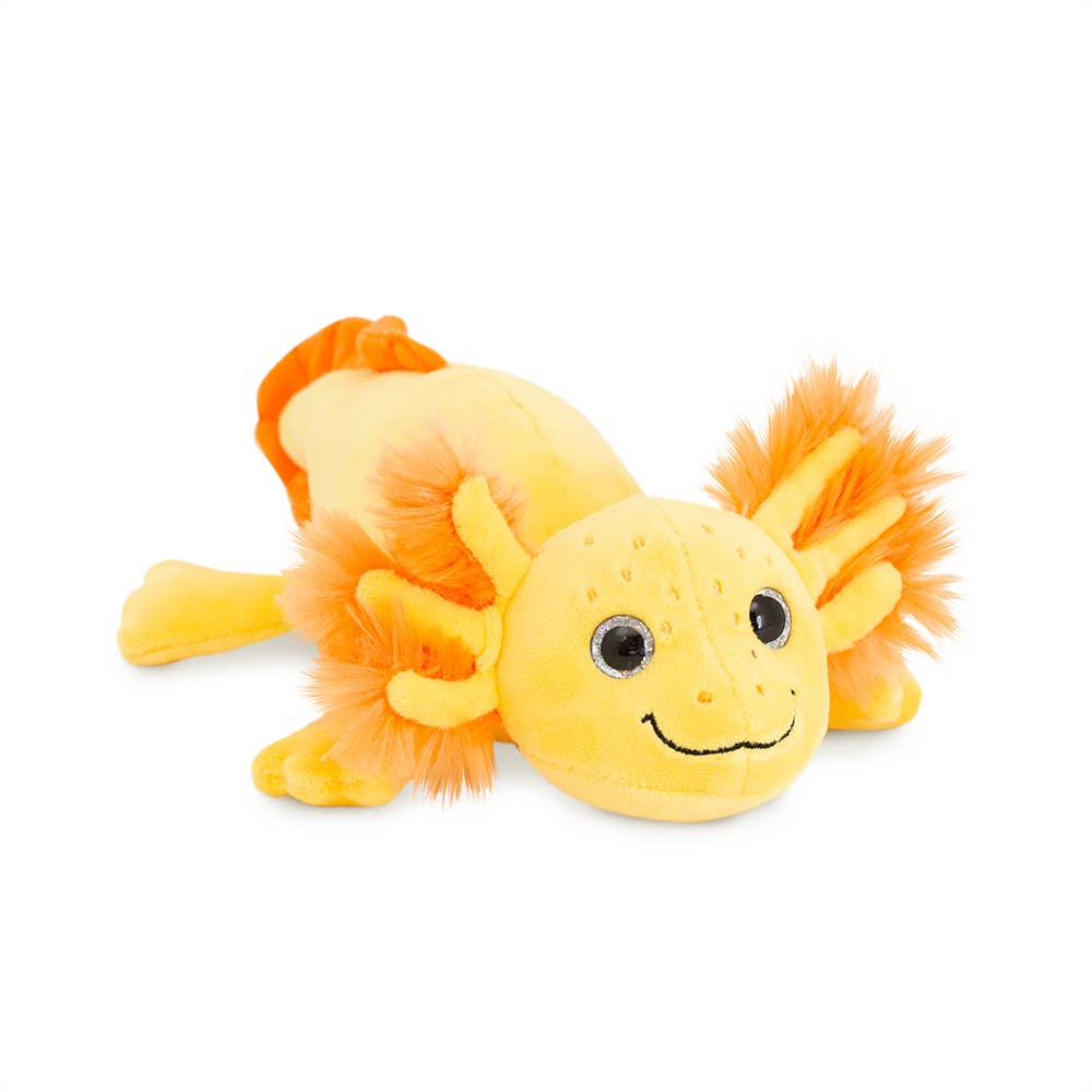 Peluche axolotl jaune 20 cm