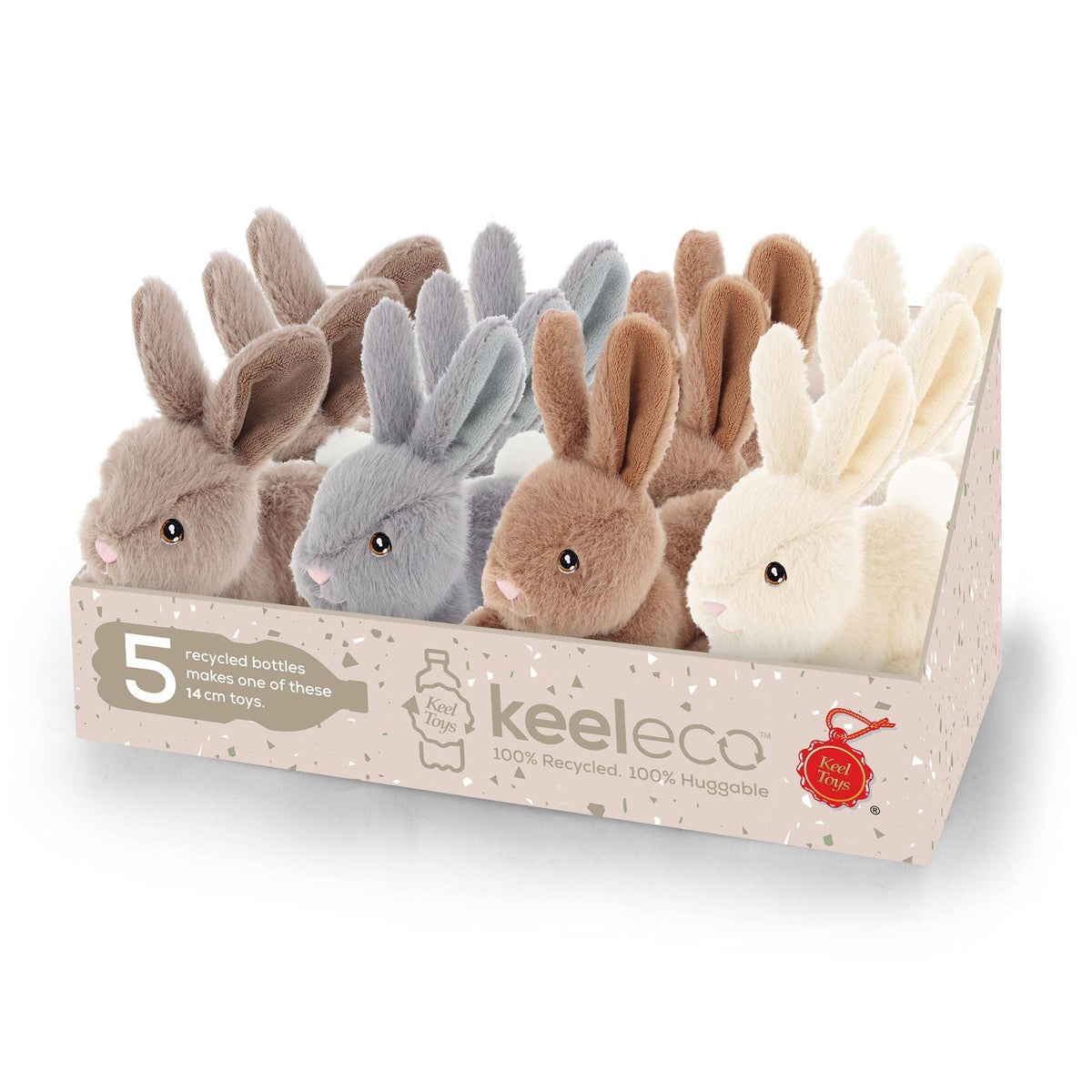 Keeleco Bunny Pets Plüschtier 14 cm – 4 Modelle