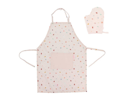 Geometric Nature Apron and Pot Holder Set