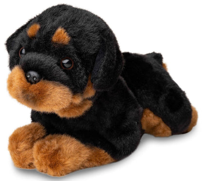 Plush Rottweiler lying down