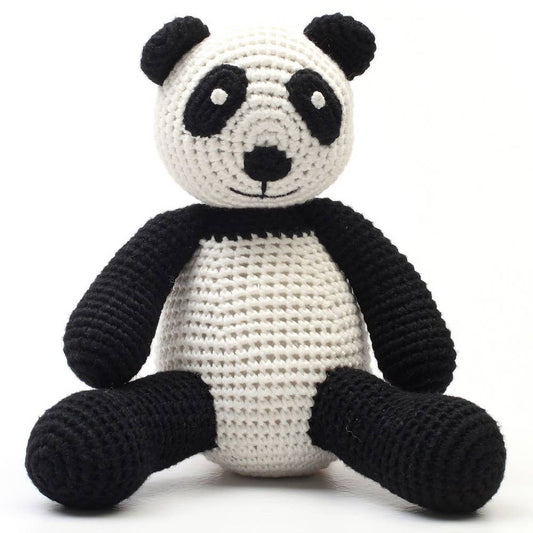 Gehäkeltes Plüschtier – Schwarzer Panda