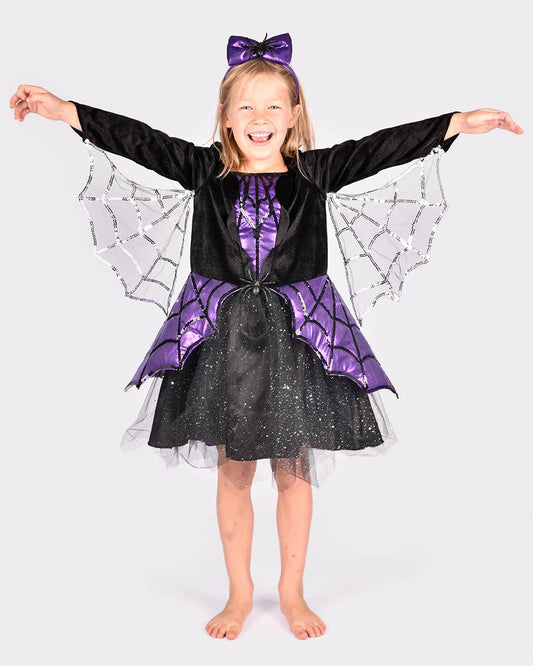 Spinnenkleid W mit Stirnband 110-116 cl 4-6 Jahre