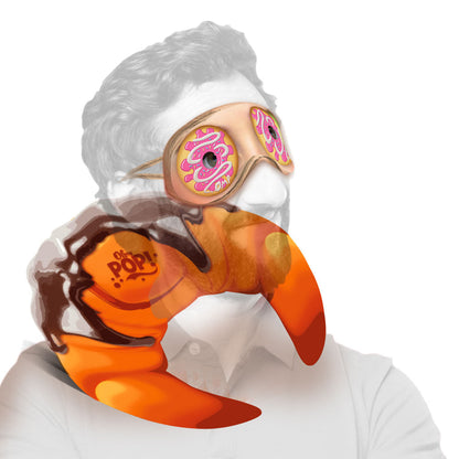 Coussin de Nuque et Masque de Sommeil Oh My Pop! « Croissant » – Orange