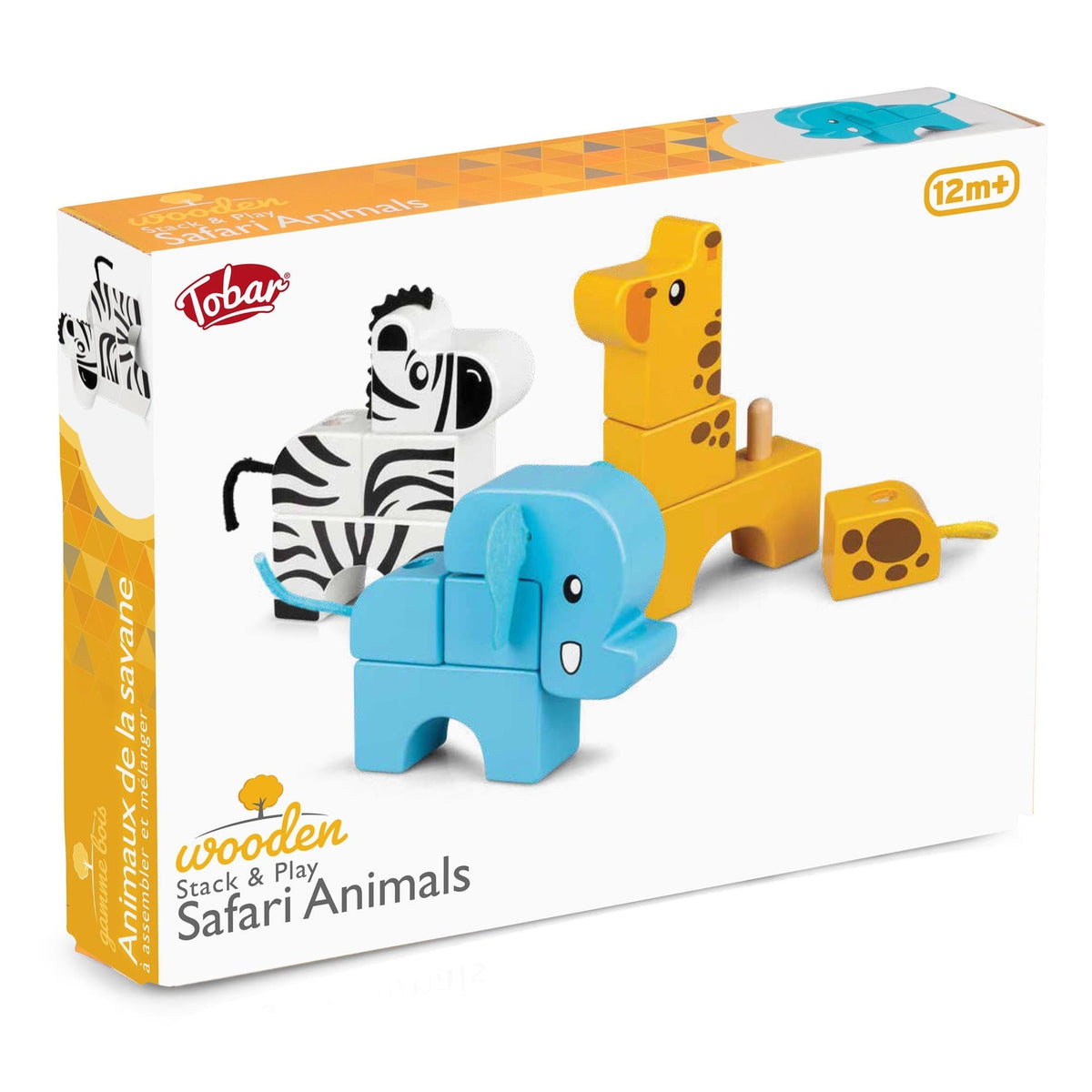 Stack & Play – Animaux Safari en Bois