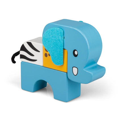 Stack & Play – Animaux Safari en Bois
