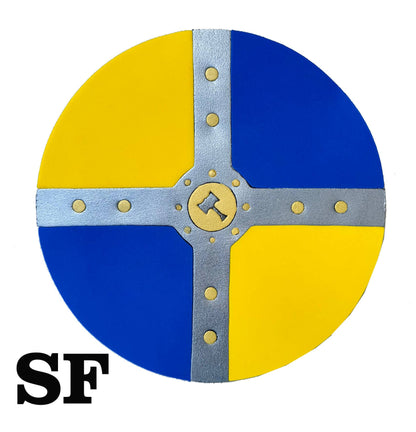 Softik Wikingerschild Blau/Gelb Thor