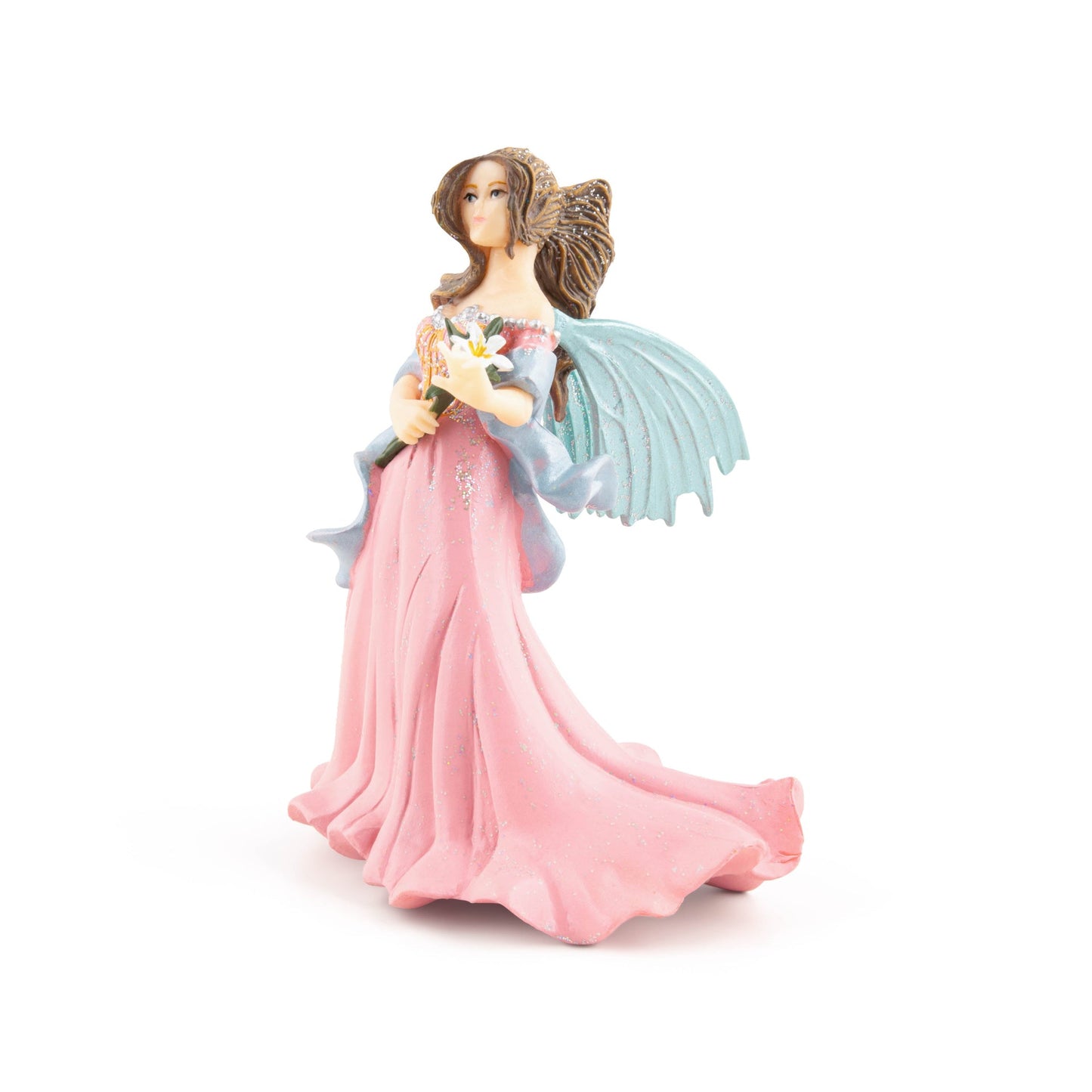 Figurine Elfe rose au lys
