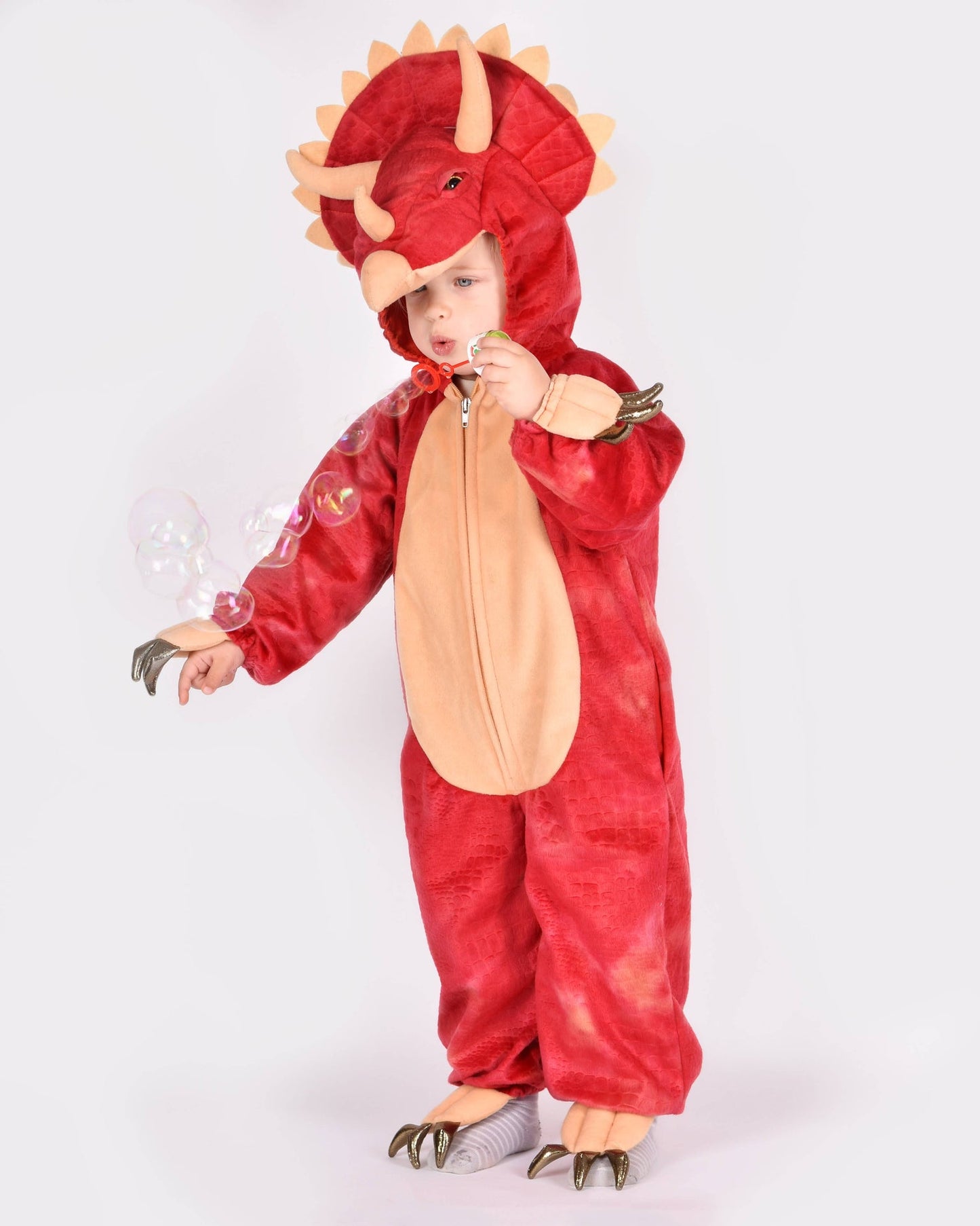 Dinosaurier Triceratops Kostüm für Kinder 4-6 Jahre (110-116 cm)