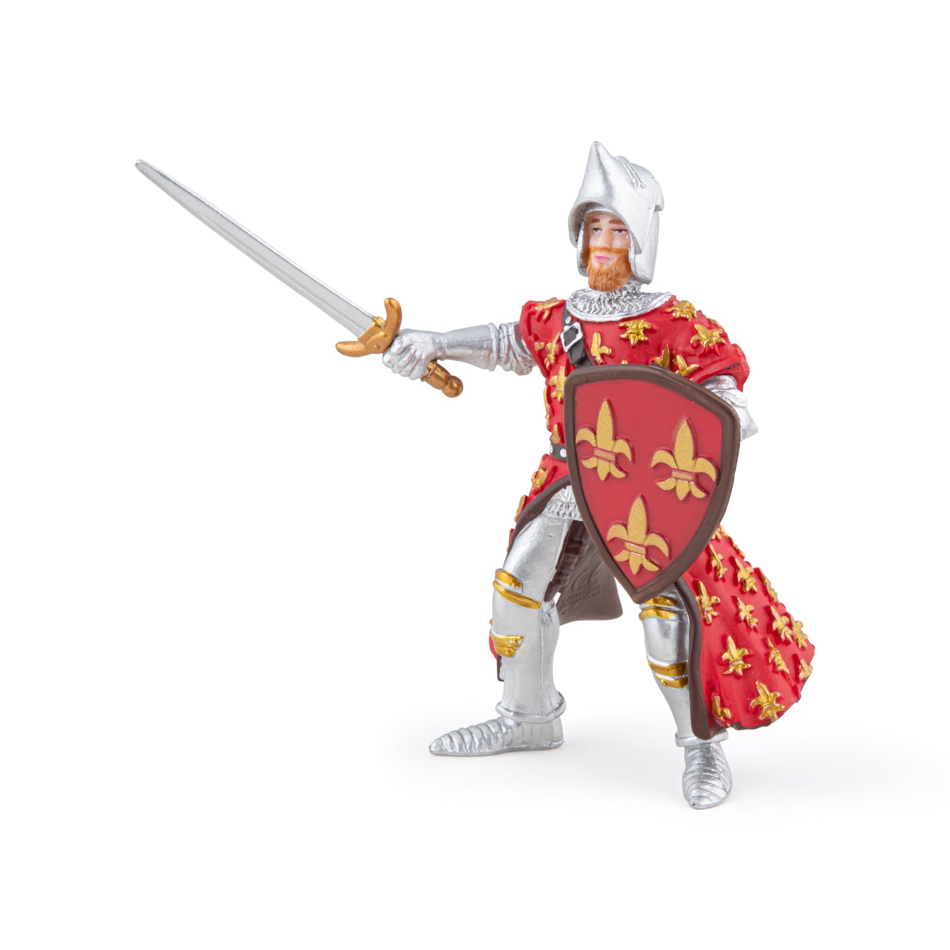 Figurine Prince Philippe rouge Papo - personnage médiéval