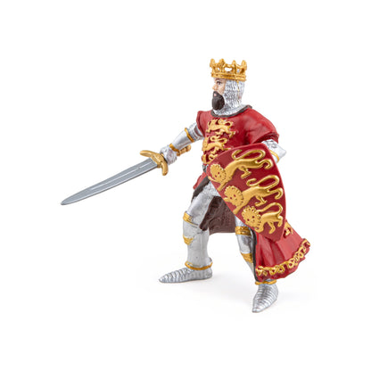 Figurine Roi Richard rouge Papo - personnage médiéval