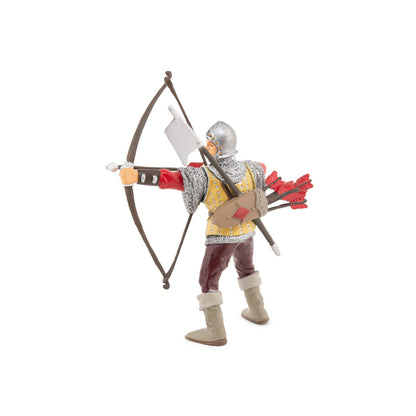 Figurine Archer rouge Papo - personnage médiéval