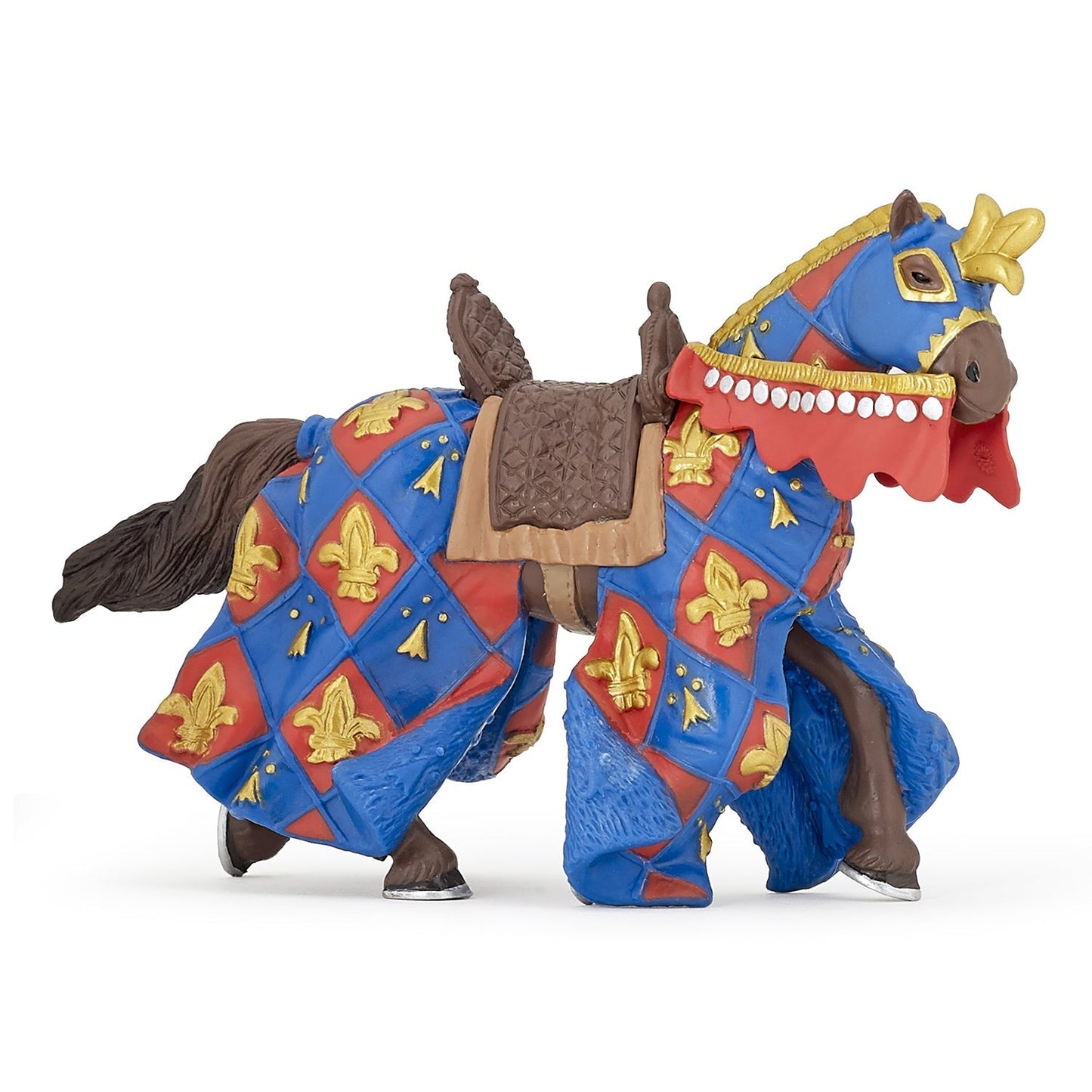 Figurine Cheval bleu fleur de lys