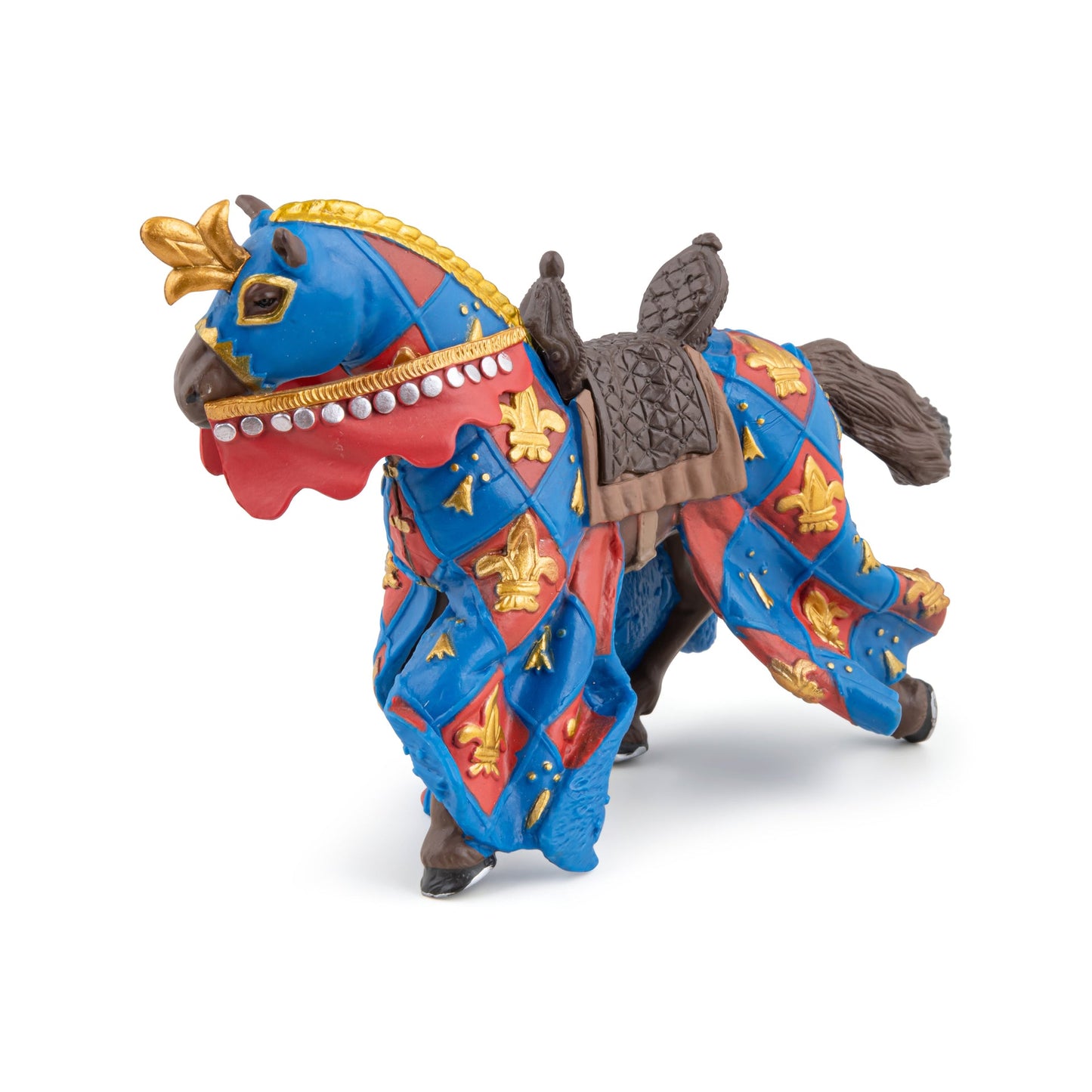Figurine Cheval bleu fleur de lys