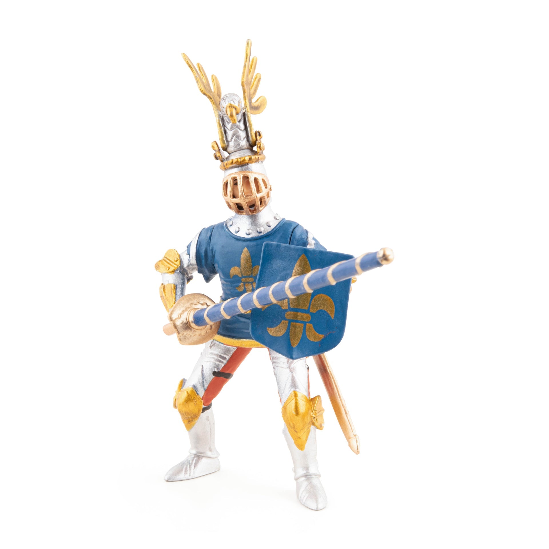 Figurine Chevalier bleu fleur de lys Papo - personnage médiéval