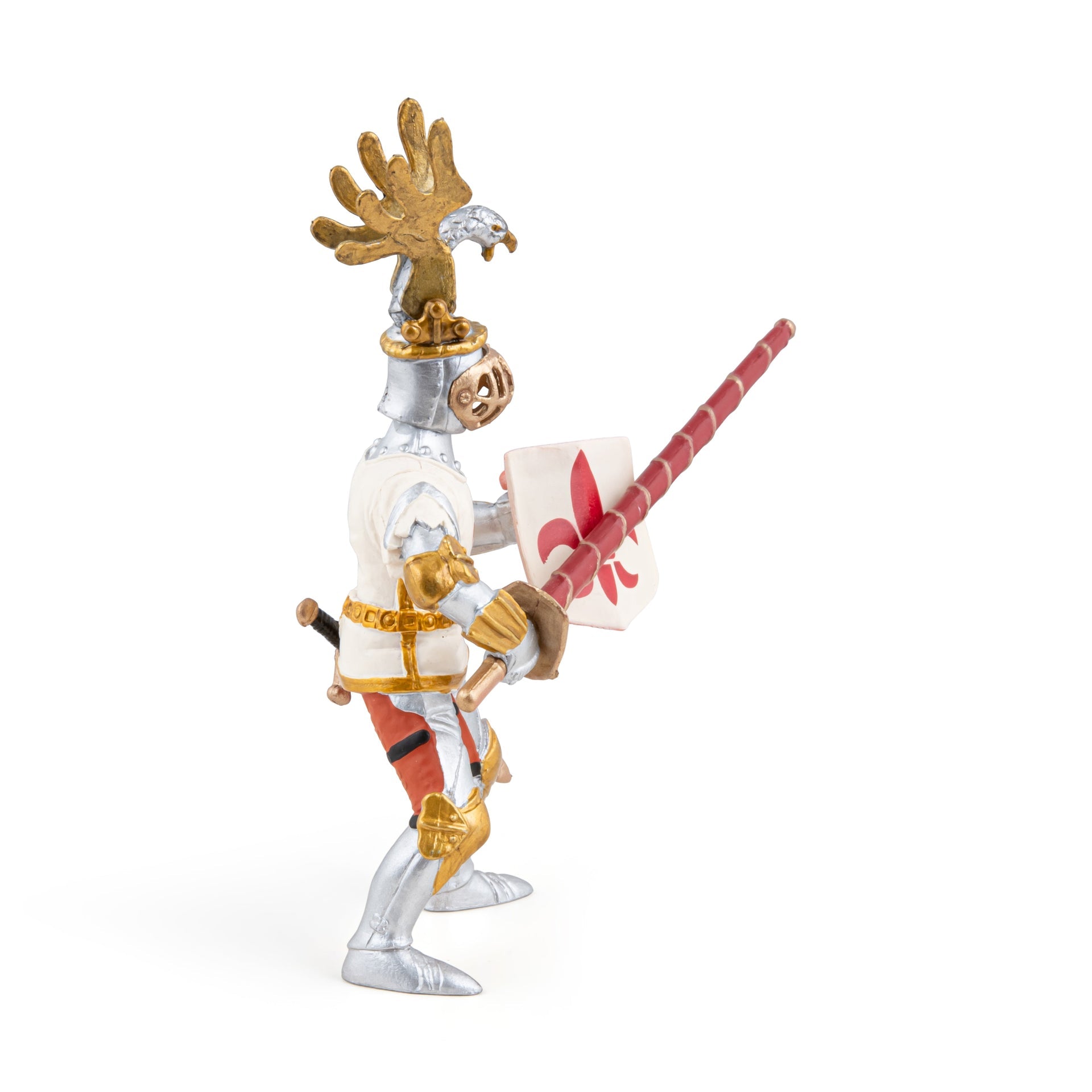 Figurine Chevalier blanc fleur de lys Papo - personnage médiéval