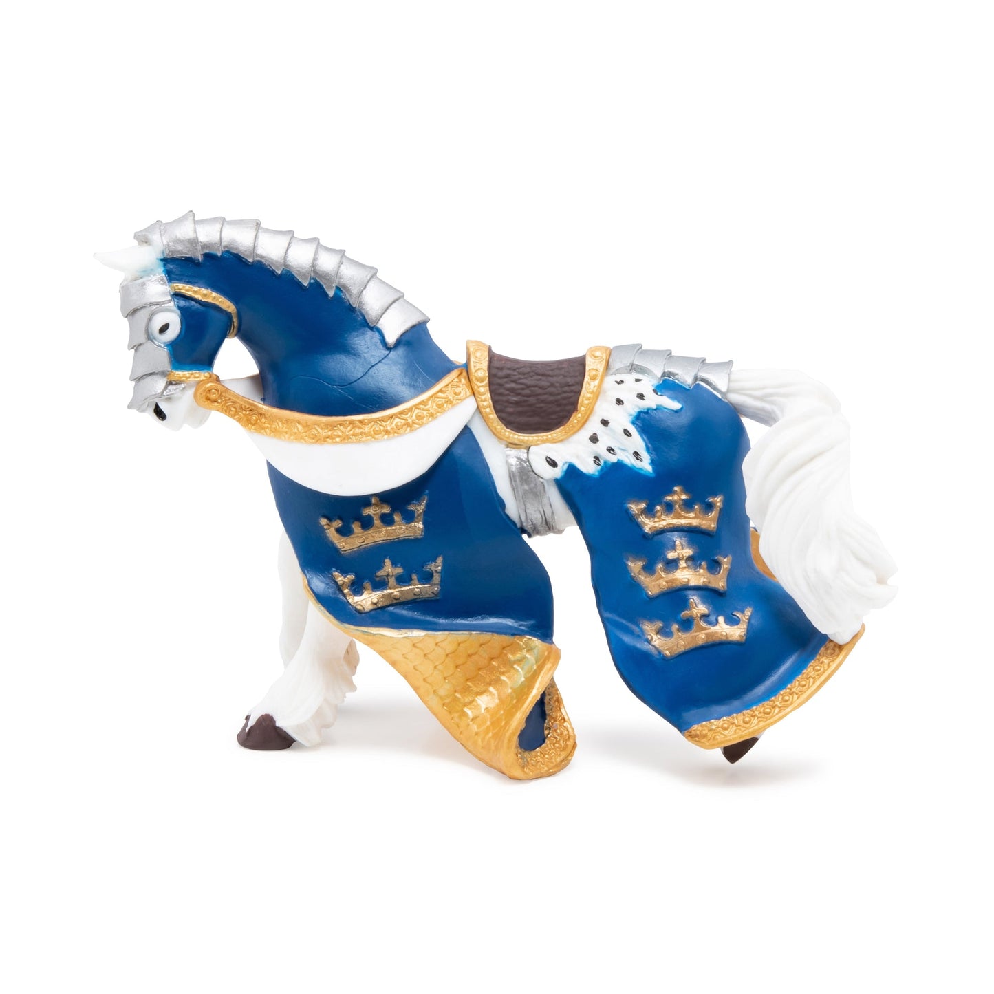 Figurine Cheval du roi Arthur bleu