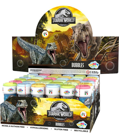 Coffret bulles de savon Jurassic World – Présentoir 36 flacons 60 ml Bubble World