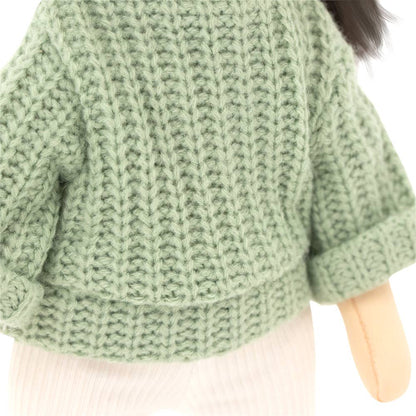 Lilu-Puppe mit grünem Pullover, 32 cm