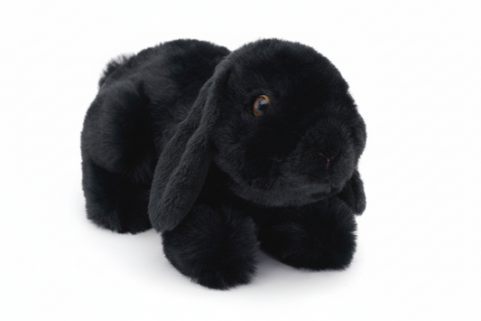 Peluche Lapin Bélier, couché (noir) Uni Toys