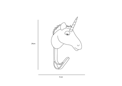Porte-manteau Licorne blanche