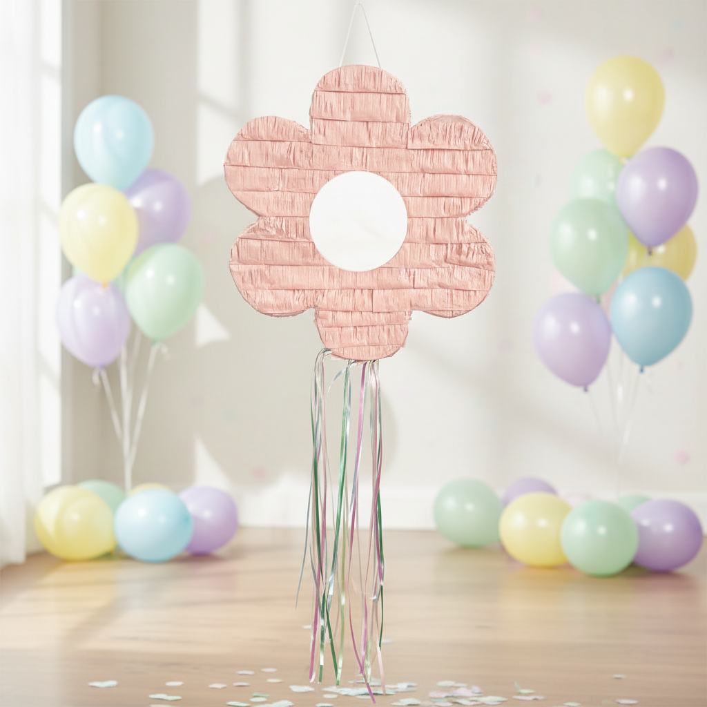 Pink flower piñata
