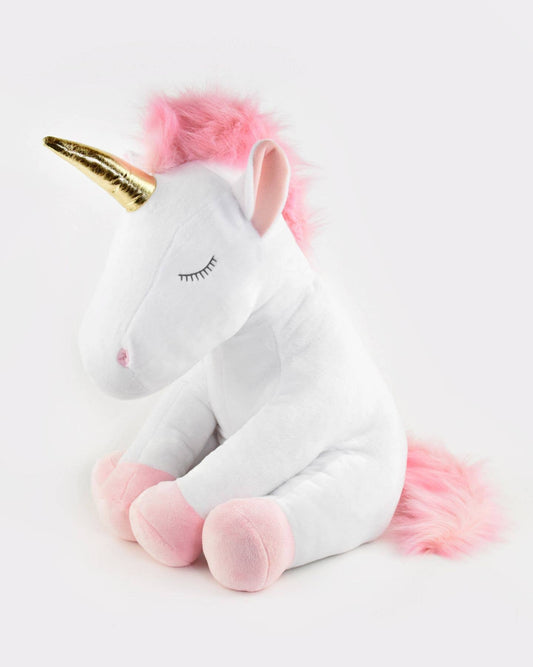 Weißes Einhorn-Kuscheltier, 50 cm