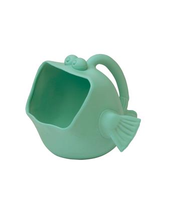 Scrunch: VERSEUR POISSON menthe 16x15x12cm, repliable, 100% silicone, recyclable, 12m+