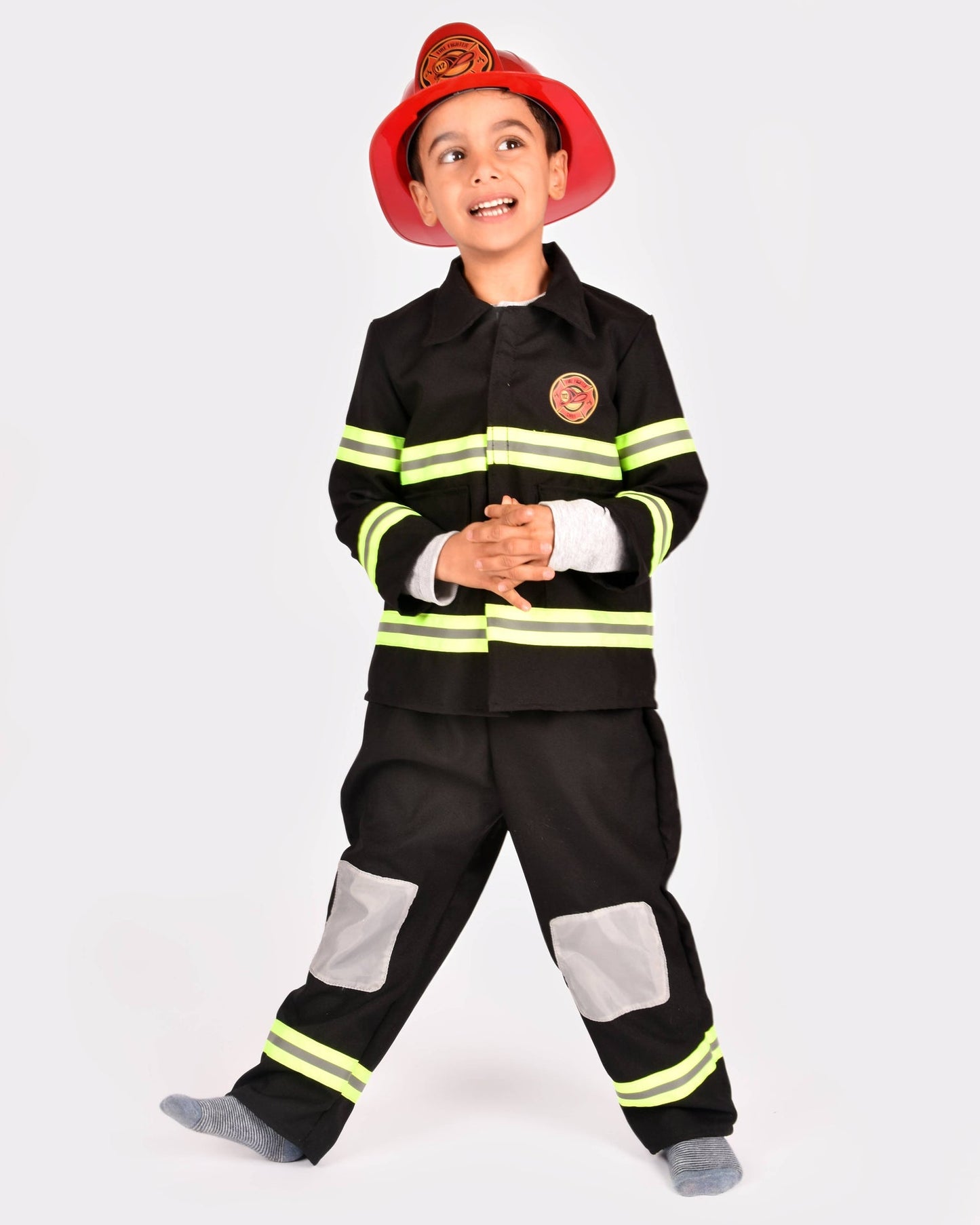 Den Goda Fen Firefighter Costume 4-6 years, size 110-116, 4 pieces