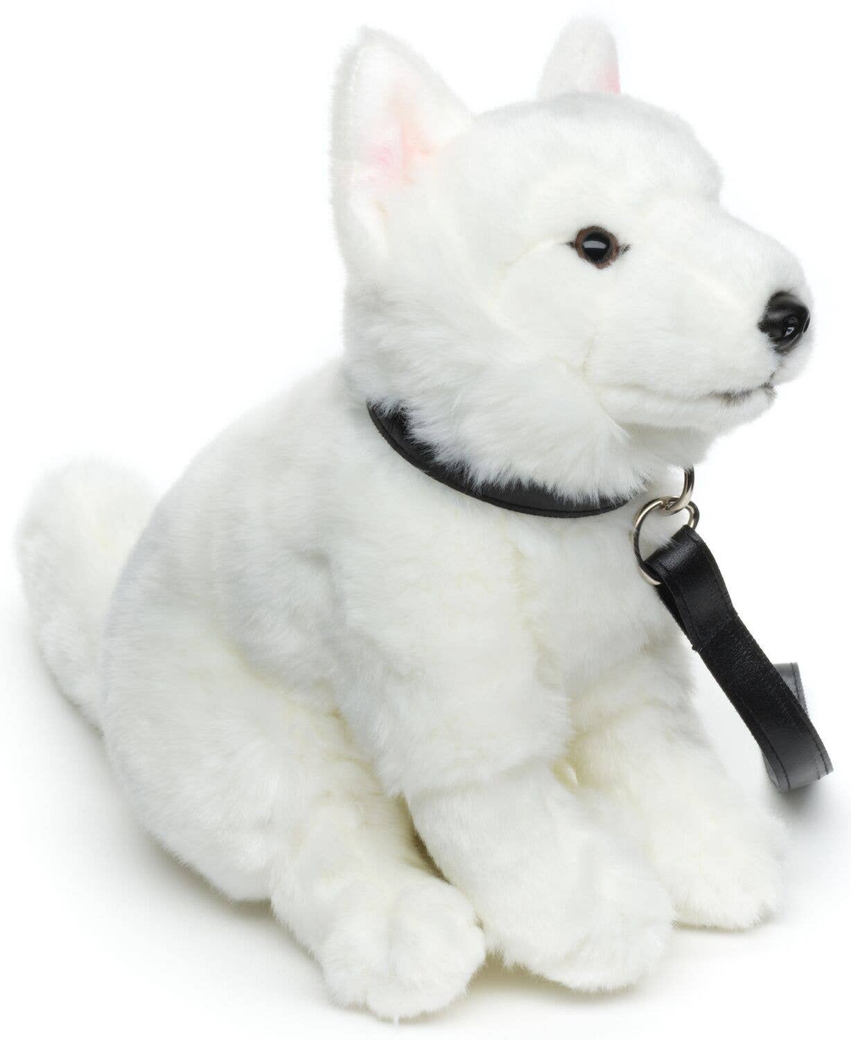 Peluche Chiot berger suisse assis avec laisse