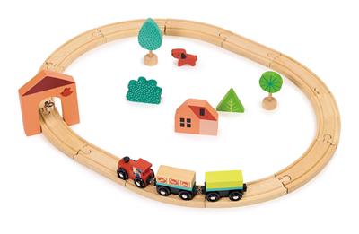 Mentari Set de Train: MON PREMIER SET DE TRAIN 57x45,5x12cm, en bois, en boîte, 3+