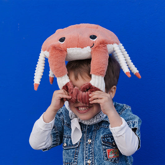 Peluche crabe Cassecou maman et son bébé terracotta – Les Ptipotos – vue 2