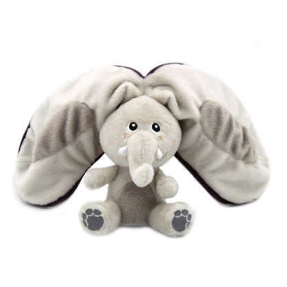 Peluche réversible Velvet l'éléphant/aubergine – Flipetz – vue 7