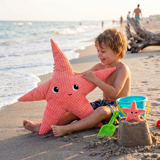 Peluche étoile de mer Wahou maman et son bébé corail – Les Ptipotos – vue 2